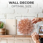 Succulent Metal Flowers Wall Decor - 3D Metal Wall Decor, Flower Art, Pink - Image 2