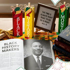MiniInflat Black History 3 Pcs Table Decor, Wooden Block Sign Tiered Tray - Image 4
