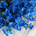 10 PCS Blue Artificial Orchids Silk Fake Orchid Flowers 27 Inches Faux Orchid Artificial Flowers for Wedding Party Home Decoration(Blue) - Image 5