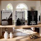 3 PCS Faux Decorative Books for Home Decor-Coffee Table Books Decor-Aesthetic Fake/Faux Books for Decoration,libros Decoration for Coffee Table, Shelf Accessories (3-Paris London Newyork kiss) - Image 4