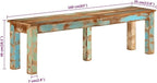 vidaXL Bench 160x35x46 cm Solid Reclaimed Wood - Image 8