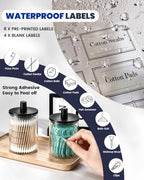 Glass Qtip Holder Dispenser - 4 Pack, Bathroom Decor and Organizer - Image 4
