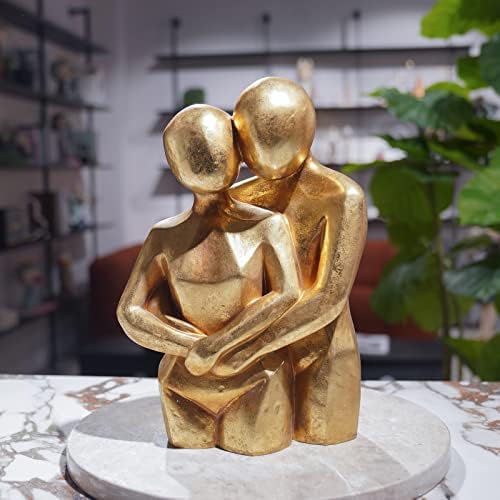 Guichifun Hugging Couple Sculptures Gold Home Décor - Image 3