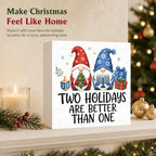 Christmas Decorations Hanukkah Gnome Two Holidays Are Better Than One Sign - Image 5