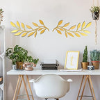 Zhengmy 2 Pcs Metal Leaf Wall Art Vine Branch Decor,Gold - Image 4
