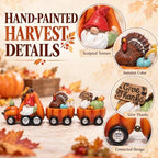 Hodao 8.5IN Fall Pumpkin Figurines Thanksgiving Decorations for Indoor Home - Image 6