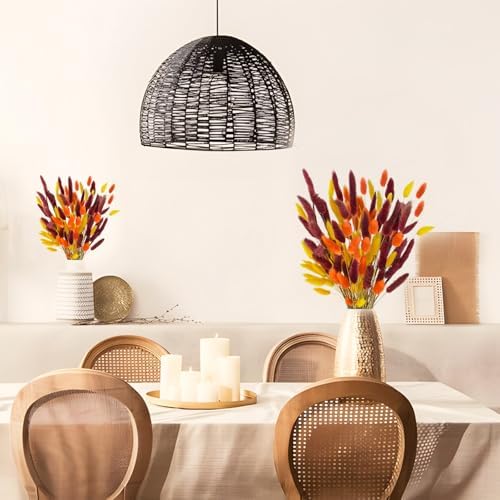 Uieke 240 Pcs Bunny Tails Dried Flowers, 17'' Natural Dried Pampas Grass Decor, Yellow Burnt Orange Burgundy Reed Grass Bouquet for Boho Wedding Home Party Fall Decorations - Image 7