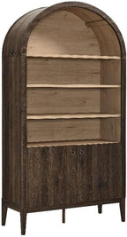 Modway Nolan Tall Arched Storage Display Cabinet in Dark Walnut by Modway