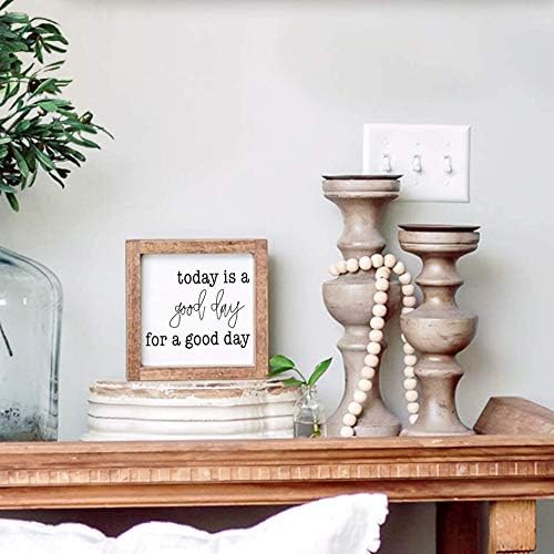 Today is A Good Day for A Good Day Inspirational Wood Box Sign for Home Decor,Freestanding Mini Wood Block Sign for Desk,Shelf or Wall Display 6" x 6" x 1.57" - Image 2