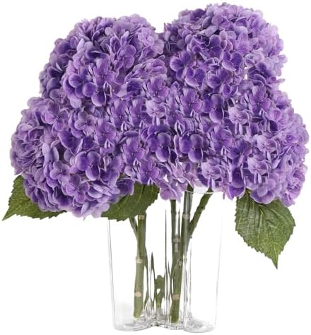 Coferset 3pcs Lifelike Real Touch Hydrangea Artificial Flowers,Purple by Coferset