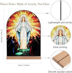 KOMI Catholic Icon Virgin Mary Stand Ornament Statue Acrylic Home Altar Decor Christian Gifts - Image 3