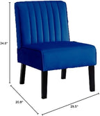 Container Furniture Direct Reese Mid Century Modern Accent Chairs Set of 2 - Image 2