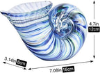 Hand Blown Glass Shell Decoration, Art Glass Conch Sculpture, Colorful Shell Statue for Room Office Coffee Table Living Room TV Stand Cum Home Decoration. - Image 2