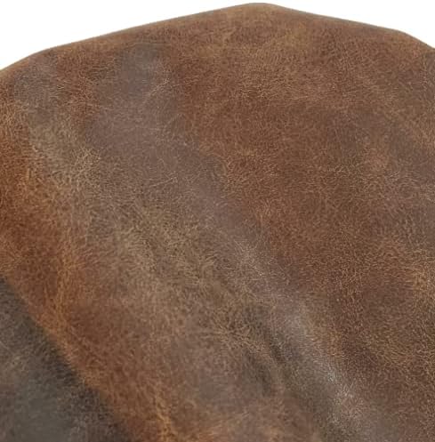 NAT Leathers | Brown Distressed 2 Tone Oily Faux Vegan Leather PU | 1 Yard 36 by NATLeathers