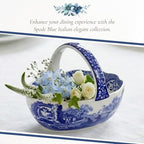 Spode Blue Italian Porcelain Handled Basket with Chip-Resistant Glaze - 6 Inch Decorative Serving Dish for Holiday Gift Giving, Hostess Presentation, Seasonal Table Accents - Image 6