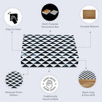 Handicrafts Home Black White Small Trinket Jewelry Box with Lid, 5x7x1.5 In - Image 3
