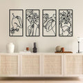 Bakovity Black Metal Wall Art, Abstract Minimalist Floral Woman Wall Decor by BakovityOutdoorGlovesGear