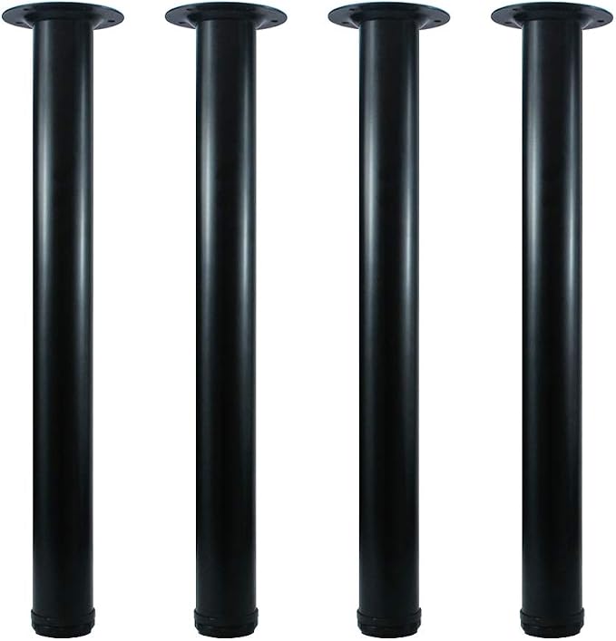 QLLY 22 inch Adjustable Metal Desk Legs, Heavy Duty Furniture Table Legs by QLLY