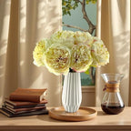 2 Bouquet 10Heads Artificial Fake Peony Flowers Silk Faux Flower for Home Office Party Wedding Decorations - Image 6