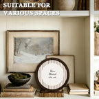 CFFJLHN Christian How Blessed Are We Religious Wall Art Round Wooden Decor - Image 6