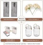 Rustic Mason Jar Sconces Wall Decor, Grey, Set of 2 - Image 3