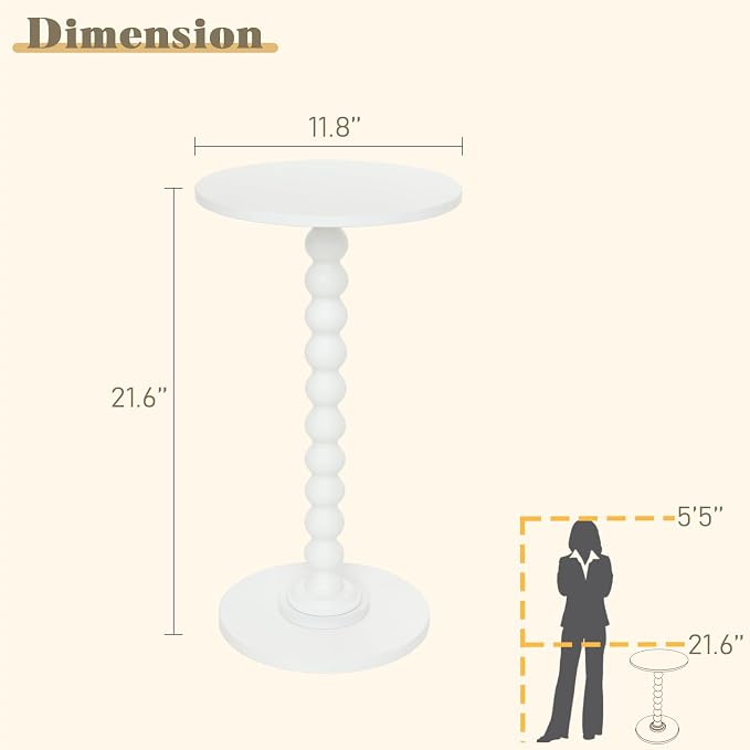 Fultyle Round Side Table, Small Drink Table - Image 3