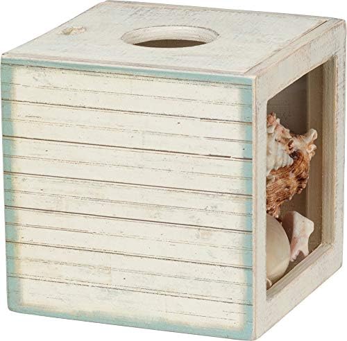 Primitives by Kathy Seashell Holder - Coastal Decor, Glass Display, Treasure Chest, Room and Bedroom Decor - Image 3