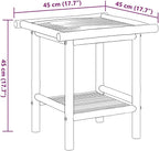 Natural Bamboo Fiber Square Coffee Table Eco-Friendly Modern Design - Image 2