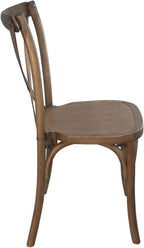 EMMA + OLIVER Light Brown X-Back Chair - Image 5