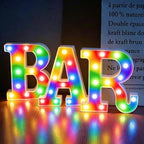 Pooqla BAR Sign for Home Bar Decor, Colorful LED Light Up Bar Sign by Pooqla