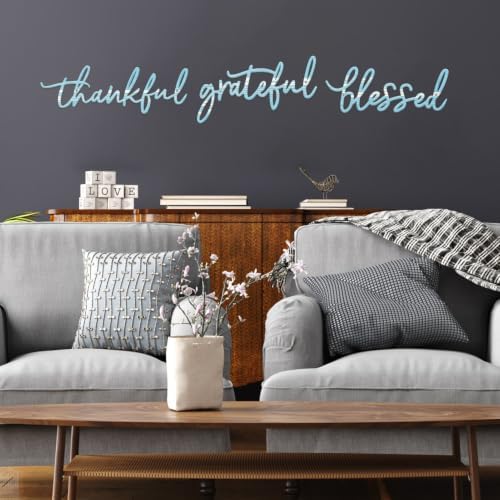 3 Pieces Thankful Grateful Blessed Letter Sign Metal Wall Decor - Image 5