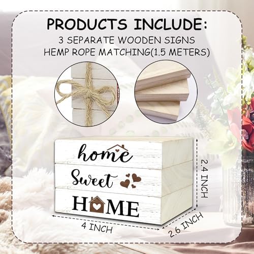 Mini Decorative Books For Home Decor, Small Wood Book Stack For Table Decor, Home Sweet Home decoration Books For Living Room Bookshelf, Farmhouse Stacked Books decoration（L47) - Image 6