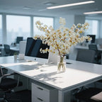 39.3 Inch White Cherry Blossom Branches Fake Cherry Blossom Bouquets Long 3pcs Branches Flowers Stems Silk Tall Japanese Fake Flower Arrangements for Home Wedding Party Decoration - Image 7