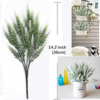 CATTREE Artificial Lavender, Plastic Plants Fake Flowers Bouquet Home Bridal Wedding Office Party Garden Balcony Indoor Outdoor DIY Centerpieces Arrangements Simulation Craft Decoration White 4pcs - Image 4
