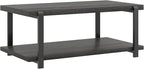FOLUBAN Modern Coffee Table, Rustic Wood Center Table - Image 9