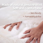 IRIWOOL Premium Genuine Fur Sheepskin Rug Real Australia Sheepskin Natural - Image 5