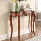 Solid Wood Console Traditional Decorative Furniture Tables, Half Moon Sofa Table - Image 3