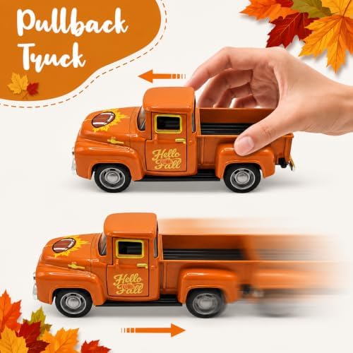 Vintage Fall Decor - Fall Decorations for Home - Fall Truck with Football, Pumpkins and Maple Leaves - Thanksgiving Decoration For Table Centerpiece, Tiered Tray, Shelf, Mantel and Harvest Indoor - Image 5
