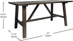 Flash Furniture Eli Farmhouse Trestle Coffee Table, Rustic Solid Wood Coffee - Image 3