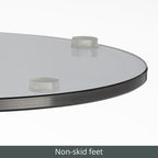 mDesign Glass Top Side/End Drink Table - Image 4