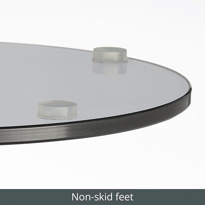 mDesign Glass Top Side/End Drink Table - Image 4