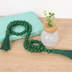 RAMIRABI Wood Beads Garland with Tassels, 39in Decorative Beads Home Decor - Image 2