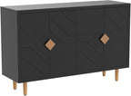 HLR 48" Accent Cabinet with 4 Doors and Shelves, Modern Sideboard Buffet - Image 4