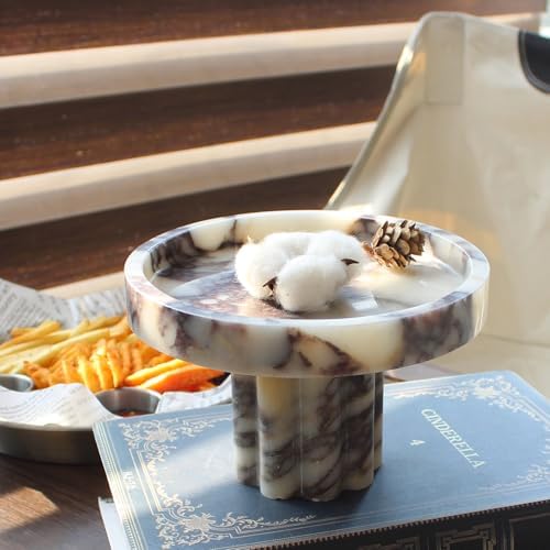 Natural Marble Tray with Legs, Vanity Decorative Tray for Countertop Organizer, Catchall Tray for Perfume, Candles, Jewelry Dish - Image 7