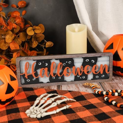 Vintage Halloween Black Cat Decorations for Office Home Table Mantel Shelf - Image 5