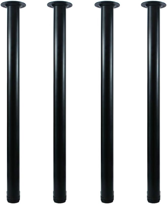 QLLY 32 inch Adjustable Metal Desk Legs, Heavy Duty Furniture Table Legs by QLLY