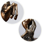 Lependor 12 inch Standing Horse Resin Statue for Home Decor Animal Ornament Sculpture Art Figurine Decorative - Bronze - Image 5