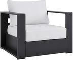 Modway Tahoe Aluminum 4-Piece Outdoor Patio Set in Gray White - Image 4