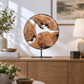 WELLAND Irregular Wood Sculpture, Tabletop Sculpture Collectible Decoration for Home Office Decor (Extra Large) by WELLAND