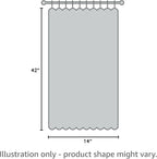 Grey Sheer Kitchen Valance for Windows Set of 2, Small Modern Rod Pocket Voile - Image 7
